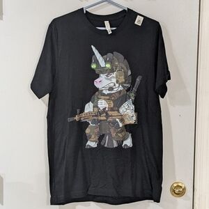 Tactical Unicorn Graphic Tee Lg